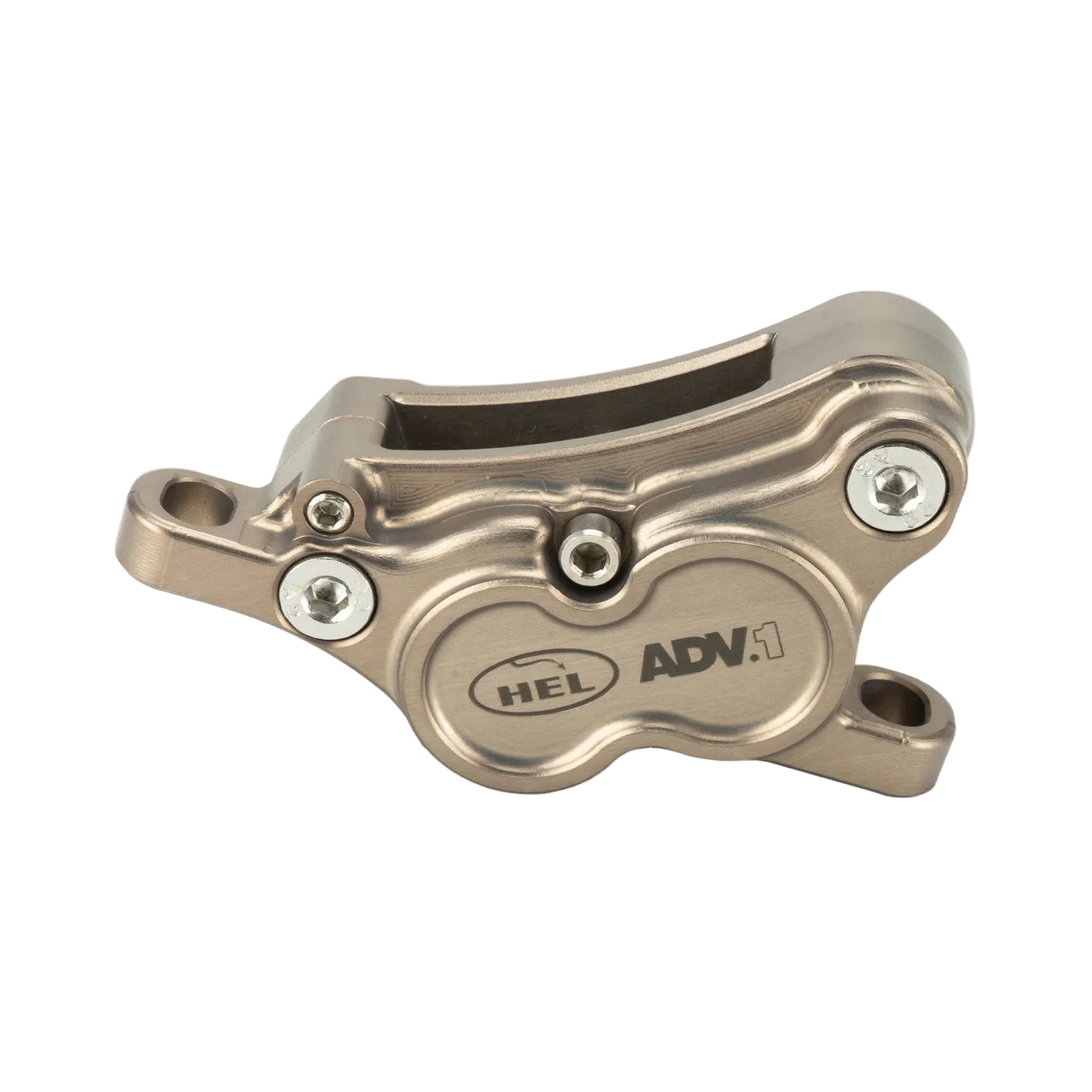 HEL ADVOCATE 4-PISTON HYDRAULIC DISC BRAKE SYSTEM - FORGED BRONZE & HYPER SILVER