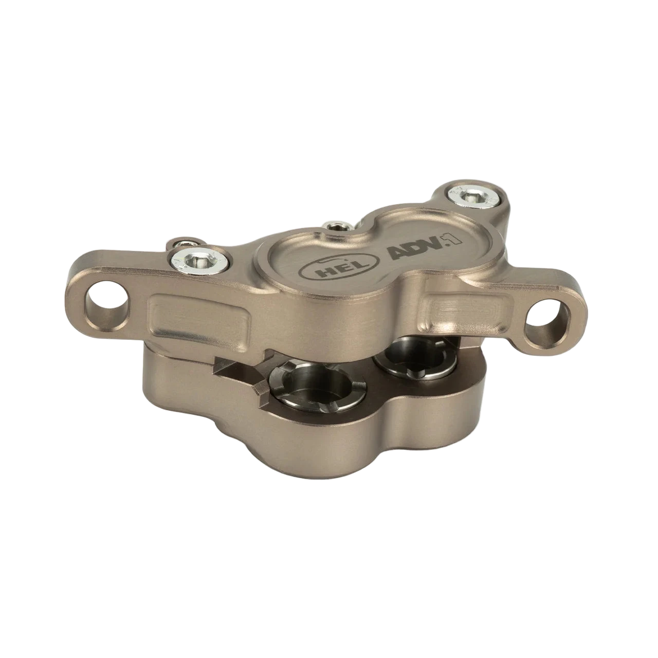 HEL ADVOCATE 4-PISTON HYDRAULIC DISC BRAKE SYSTEM - FORGED BRONZE & HYPER SILVER