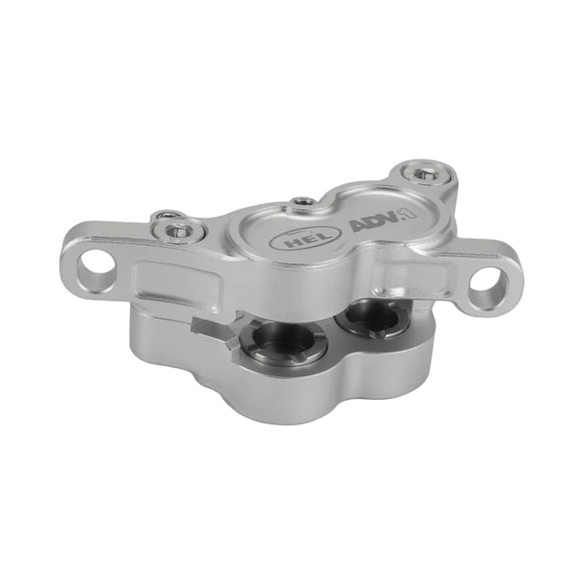 HEL ADVOCATE 4-PISTON HYDRAULIC DISC BRAKE SYSTEM - HYPER SILVER & FORGED BRONZE